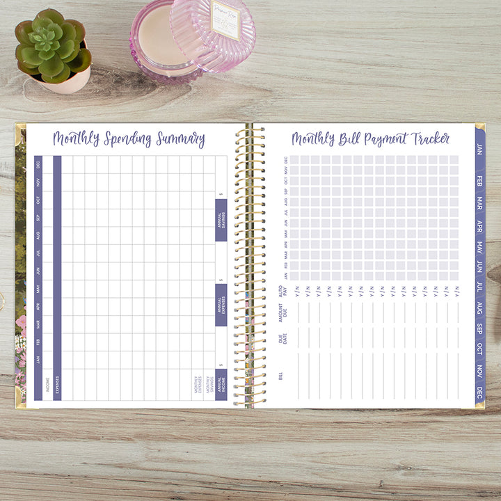 2026 Hard Cover Planner, 8.5" x 11", Wildflower Mountainside