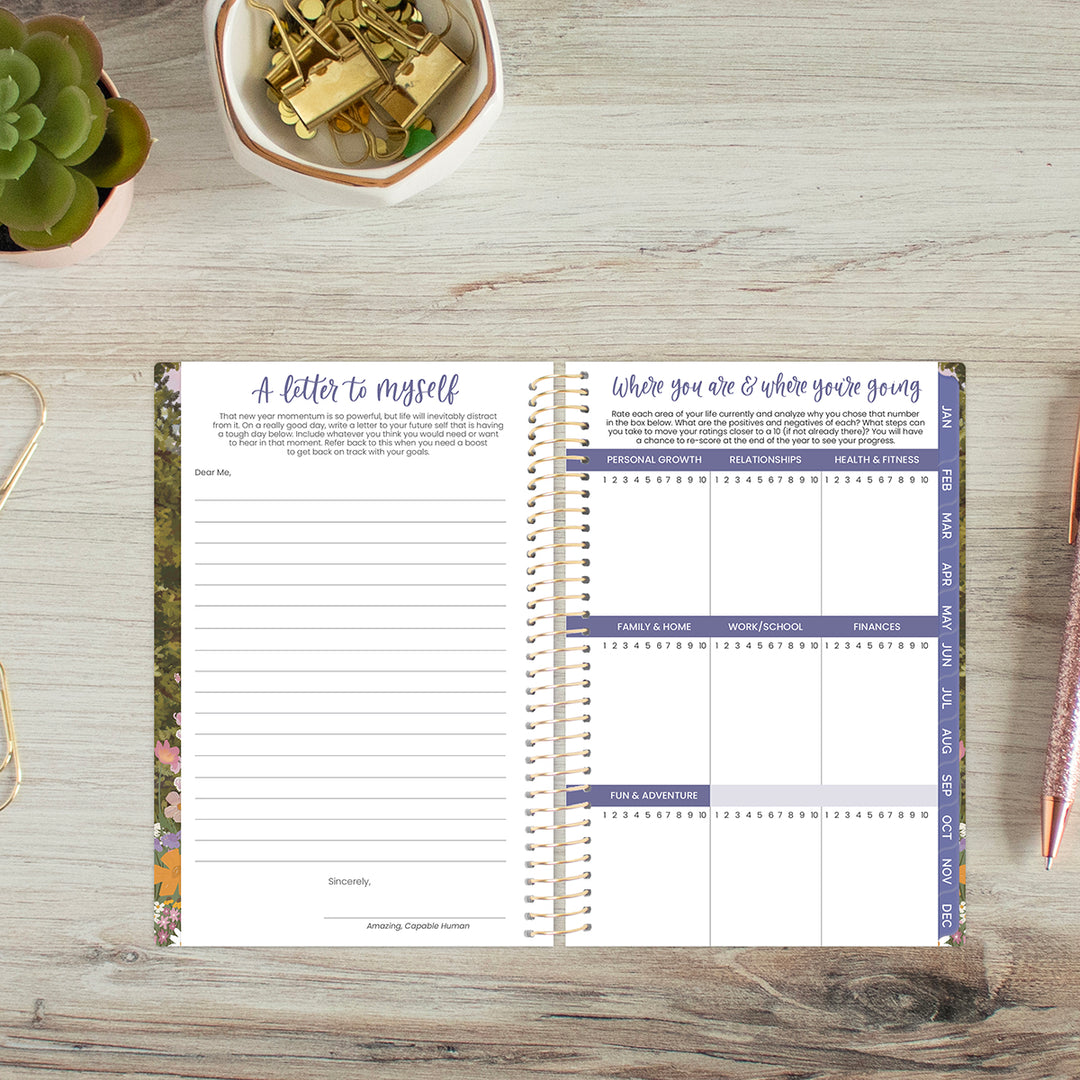 2026 Soft Cover Planner, 4" x 6", Wildflower Mountainside