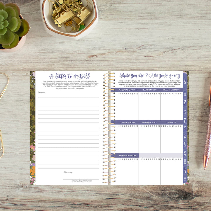 2026 Soft Cover Planner, 4" x 6", Wildflower Mountainside