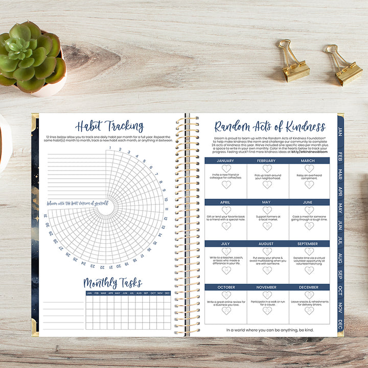 2026 Hard Cover Planner, 5.5" x 8.25", Midnight Sky