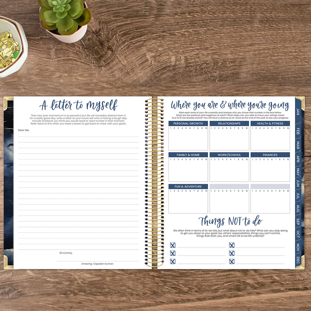 2026 Vision Planner, 7.5" x 9", Midnight Sky