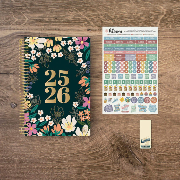2025-26 Soft Cover Planner, 5.5" x 8.25", Blooming Wildly