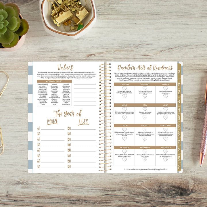 2026 Soft Cover Planner, 4" x 6", Checkered