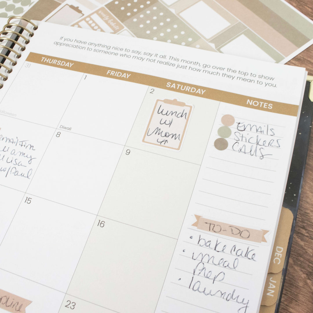 Planner Stickers, Color Coding Pack, Aesthetic Boho