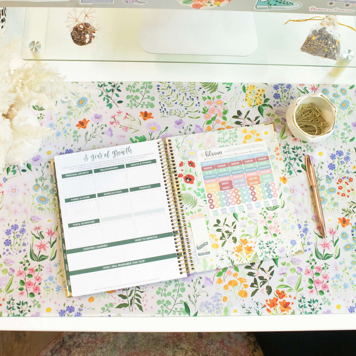 Large Desk Mat, Garden Party