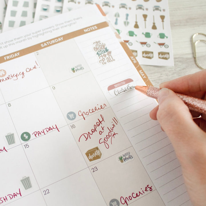 Planner Stickers, Household Chore Pack