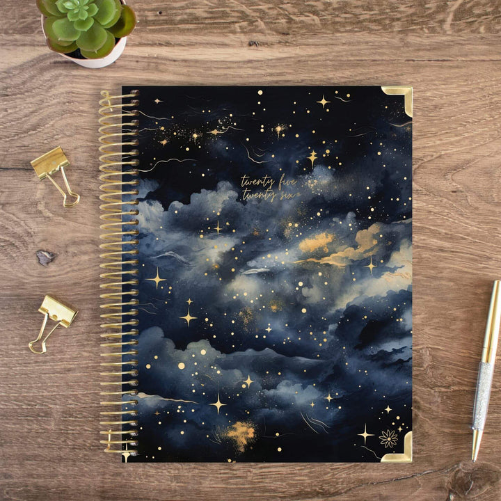 2025-26 Hard Cover Planner, 8.5" x 11", Midnight Sky