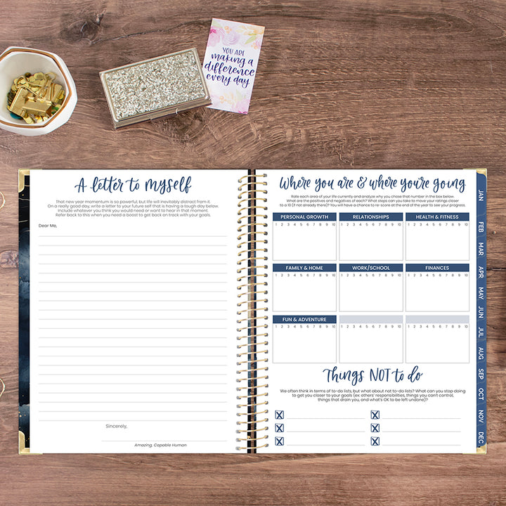 2026 Hard Cover Planner, 8.5" x 11", Midnight Sky