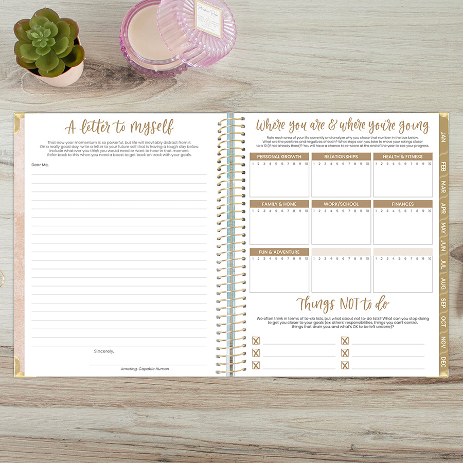 2026 Hard Cover Planner, 8.5" x 11", Ocean Oasis