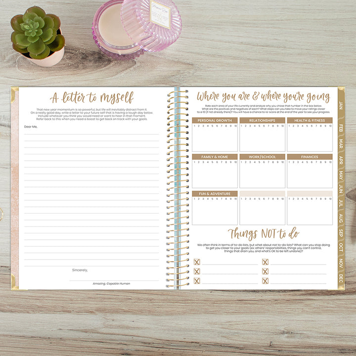 2026 Hard Cover Planner, 8.5" x 11", Ocean Oasis