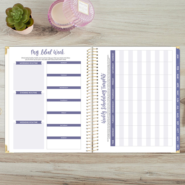 2026 Hard Cover Planner, 8.5" x 11", Spread Kindness Like Wildflowers