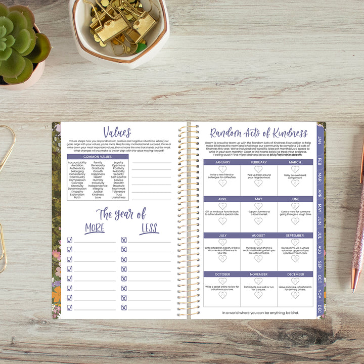 2026 Soft Cover Planner, 4" x 6", Wildflower Mountainside