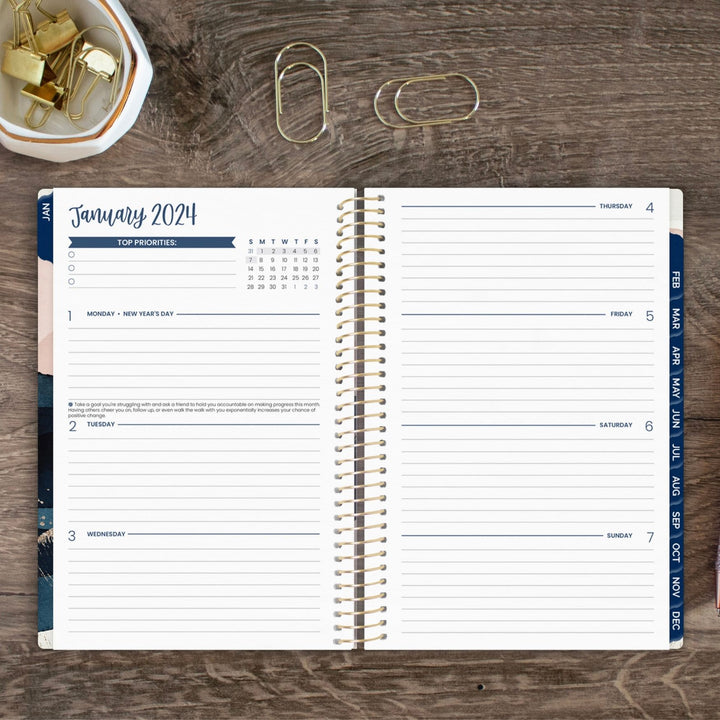2024 Soft Cover Planner, 5.5" x 8.25", Golden Hour