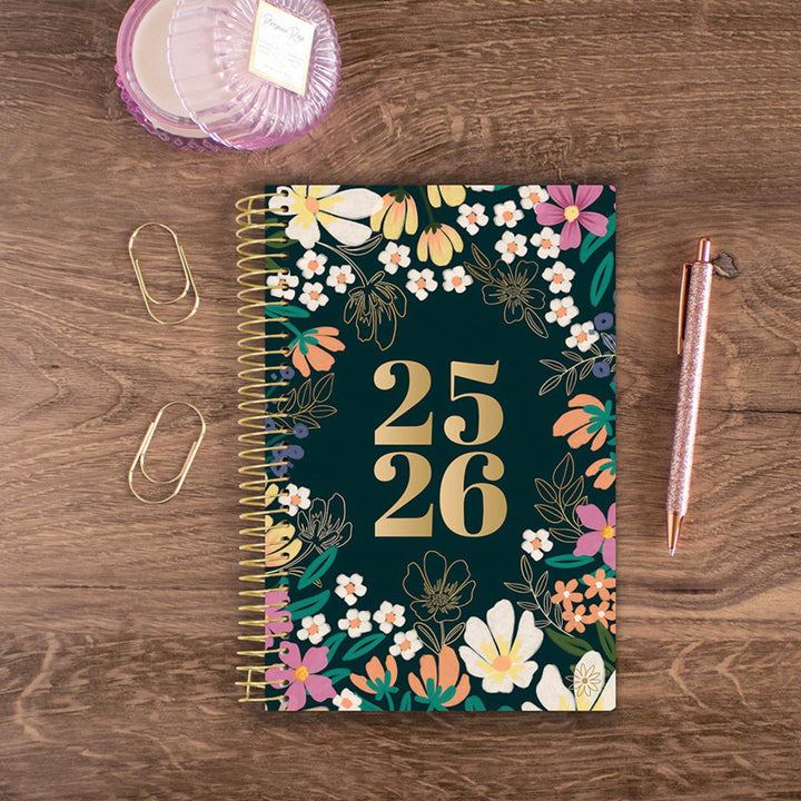 2025-26 Soft Cover Planner, 5.5" x 8.25", Blooming Wildly