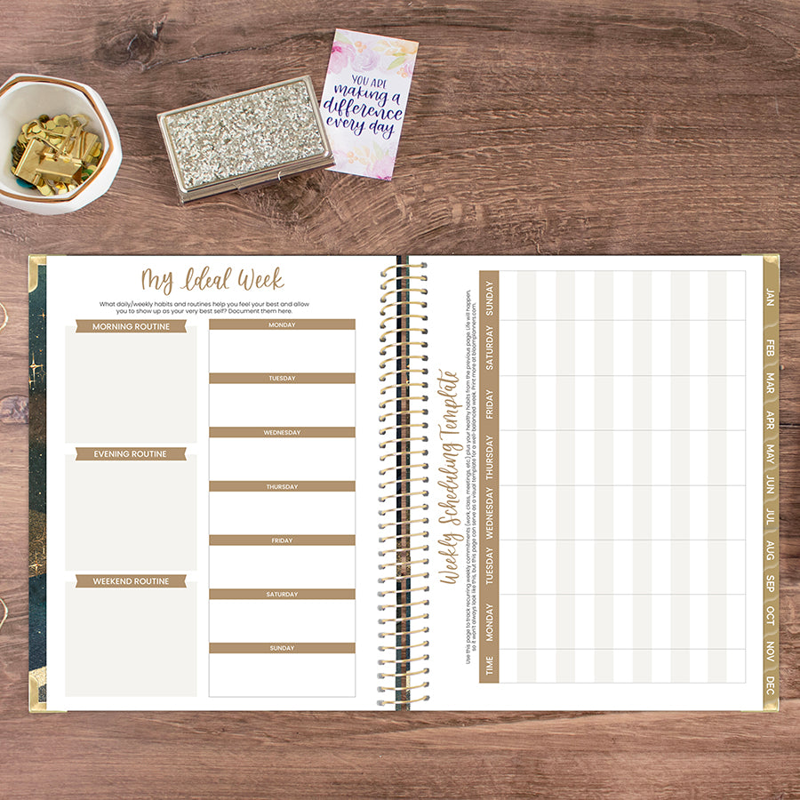 2026 Hard Cover Planner, 8.5" x 11", Celestial Skies