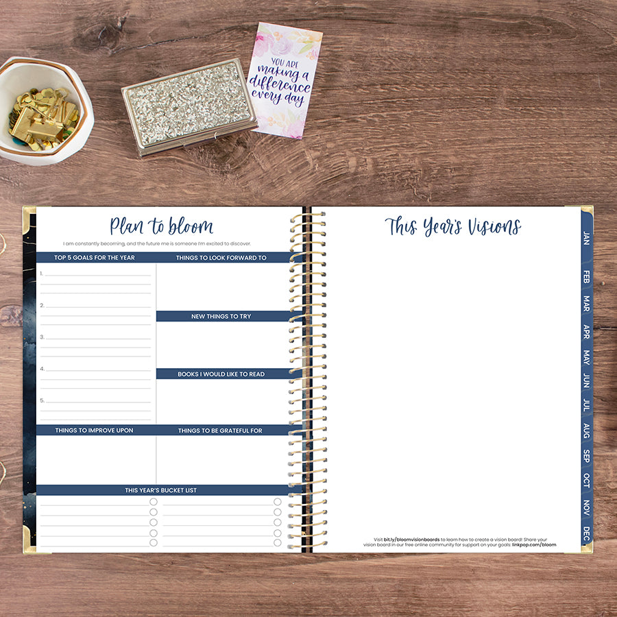 2026 Hard Cover Planner, 8.5" x 11", Midnight Sky