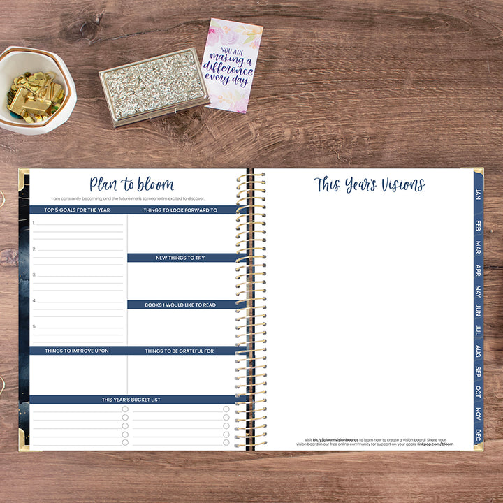 2026 Hard Cover Planner, 8.5" x 11", Midnight Sky