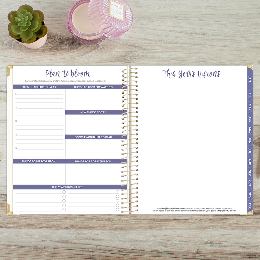 2026 Hard Cover Planner, 8.5" x 11", Spread Kindness Like Wildflowers