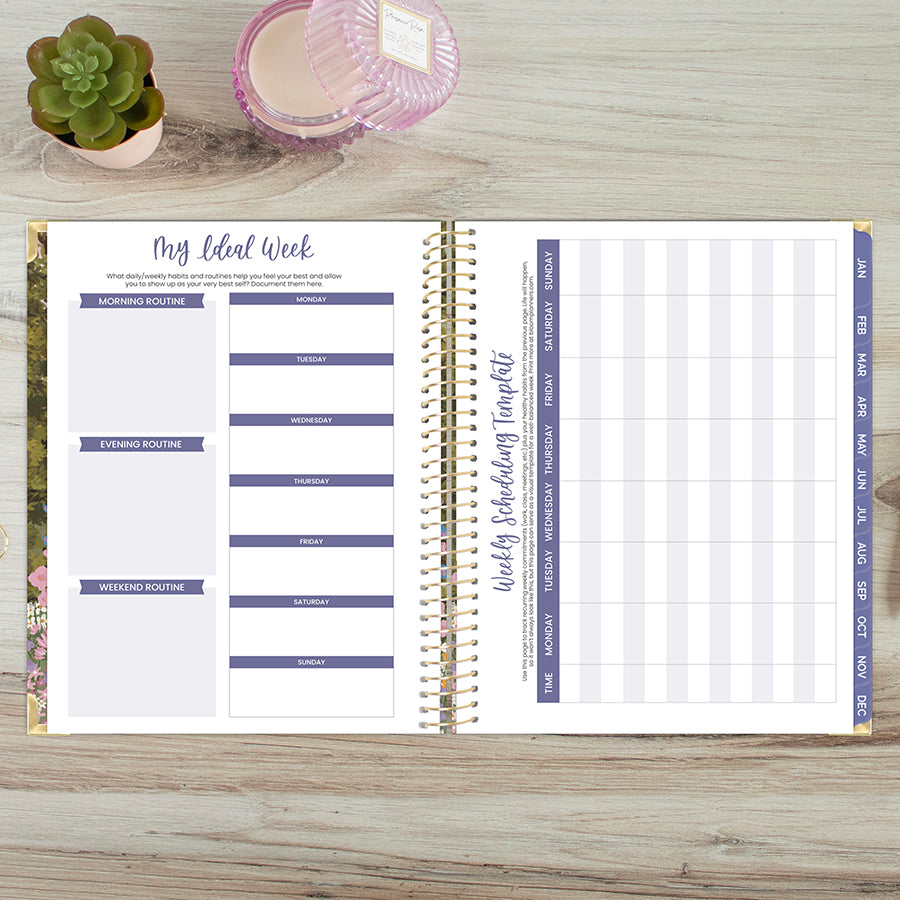 2026 Hard Cover Planner, 8.5" x 11", Wildflower Mountainside