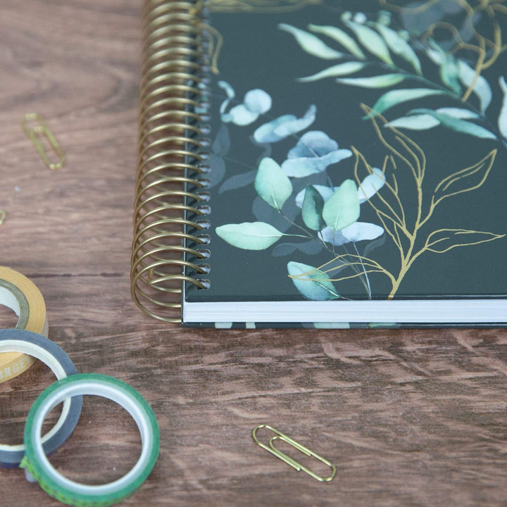 2025-26 Hard Cover Planner, 8.5" x 11", Eucalyptus, Green