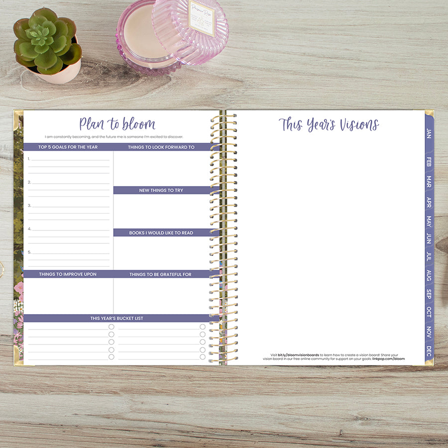 2026 Hard Cover Planner, 8.5" x 11", Wildflower Mountainside