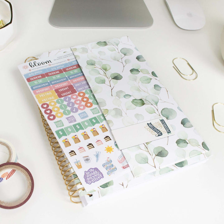 2025-26 Soft Cover Planner, 5.5" x 8.25", Boho Greenery