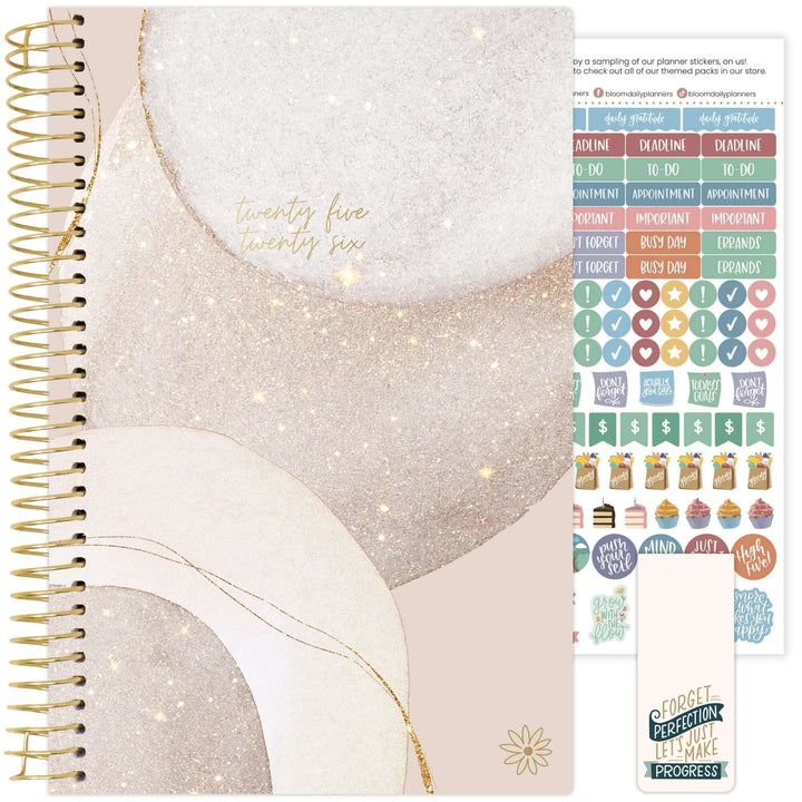 2025-26 Soft Cover Planner, 5.5" x 8.25", Brushed Beige