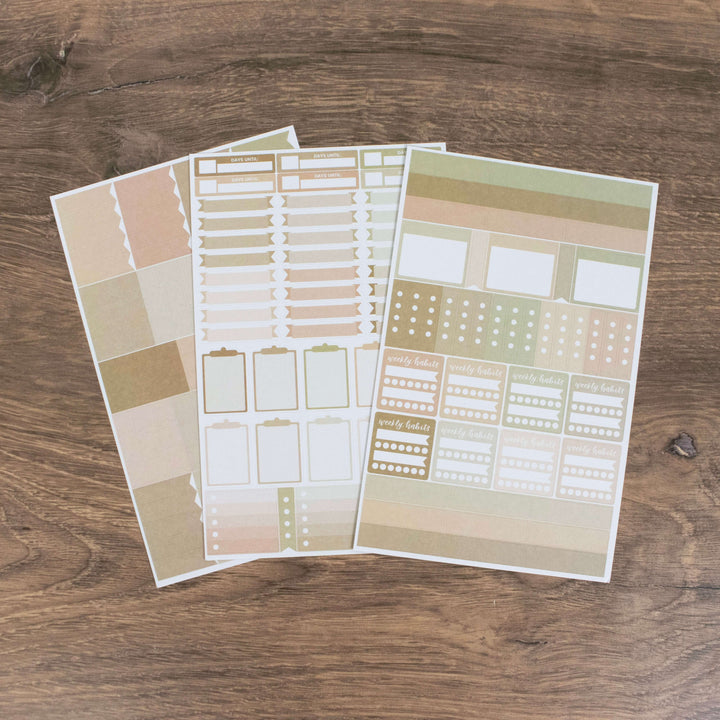 Planner Stickers, Color Coding Pack, Aesthetic Boho