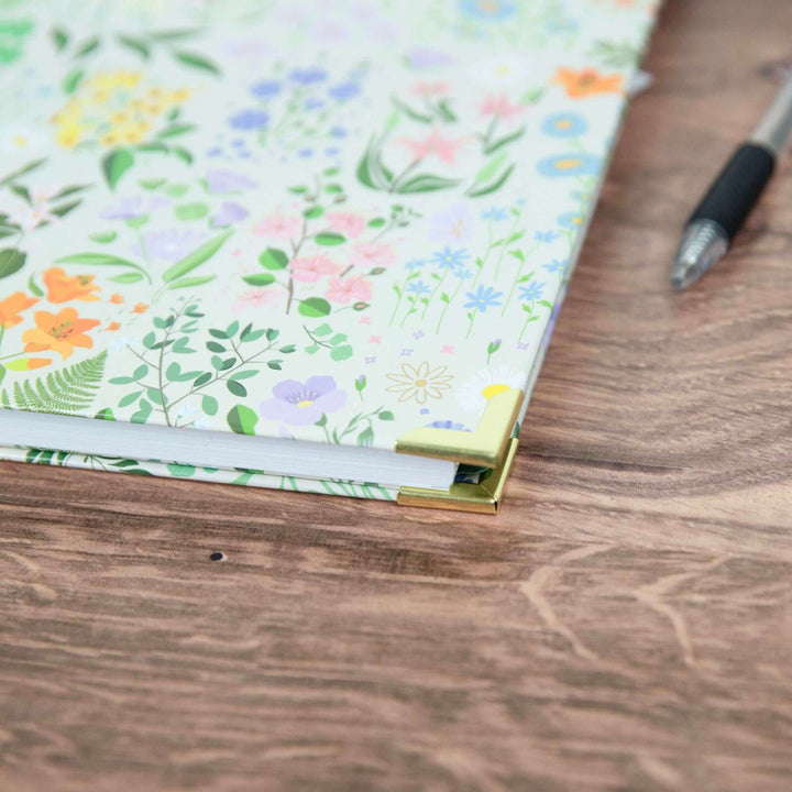 2025-26 Hard Cover Planner, 8.5" x 11", Garden Party, Beige