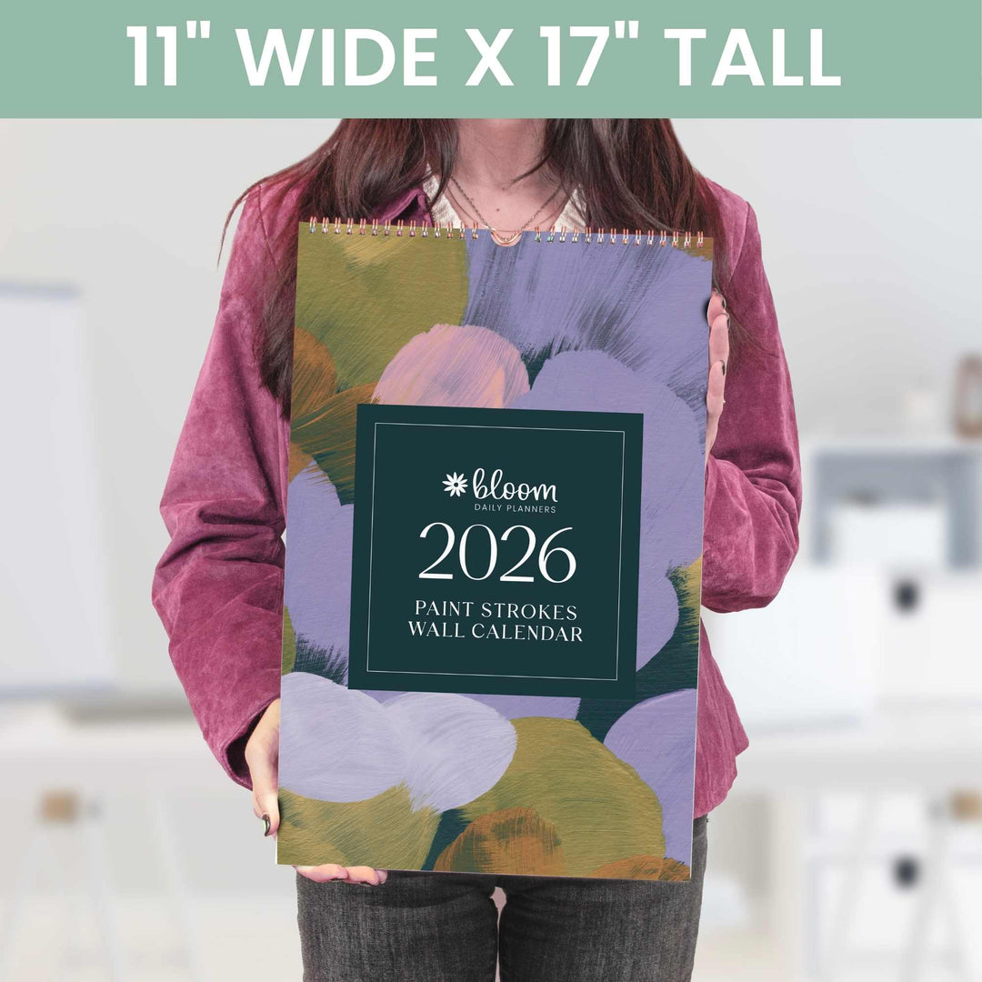 2026 Hanging Calendar, 11" x 17", Paint Strokes