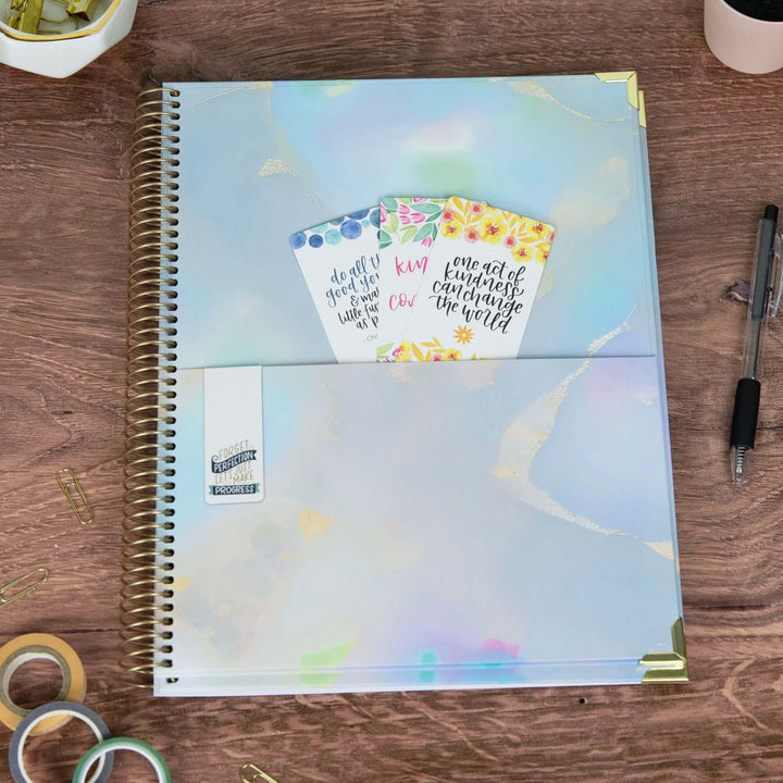 2025-26 Hard Cover Planner, 8.5" x 11", Iridescent Opal