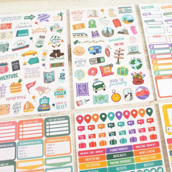 Planner Stickers, Travel Pack