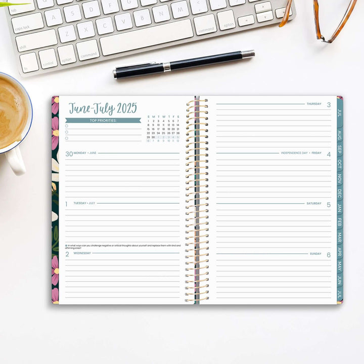2025-26 Soft Cover Planner, 5.5" x 8.25", Blooming Wildly