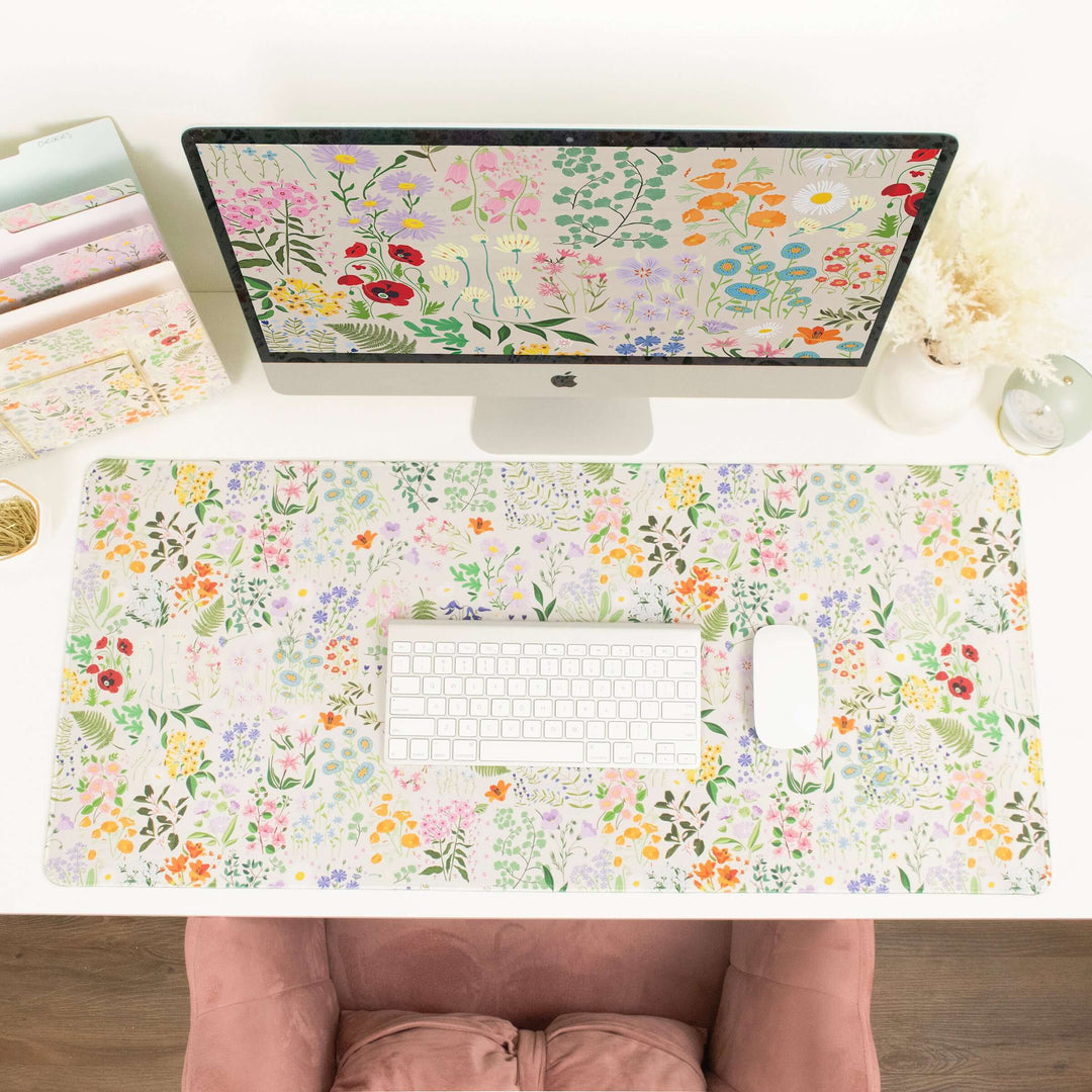 Large Desk Mat, Garden Party