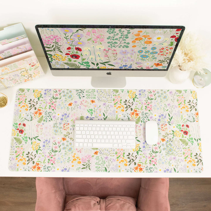Large Desk Mat, Garden Party