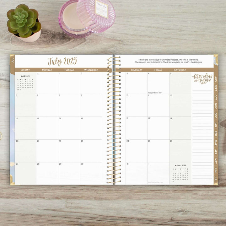 2025-26 Hard Cover Planner, 8.5" x 11", Iridescent Opal