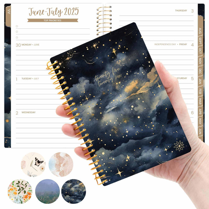 2025-26 Soft Cover Planner, 4" x 6", Midnight Sky