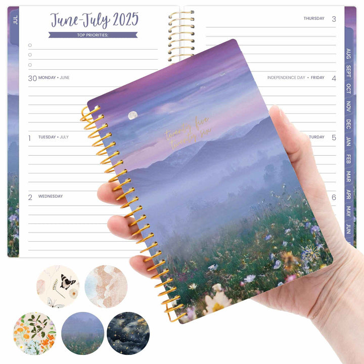 2025-26 Soft Cover Planner, 4" x 6", Mystical Mountains