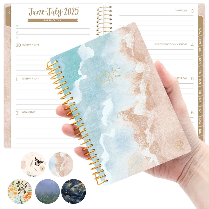 2025-26 Soft Cover Planner, 4" x 6", Ocean Oasis