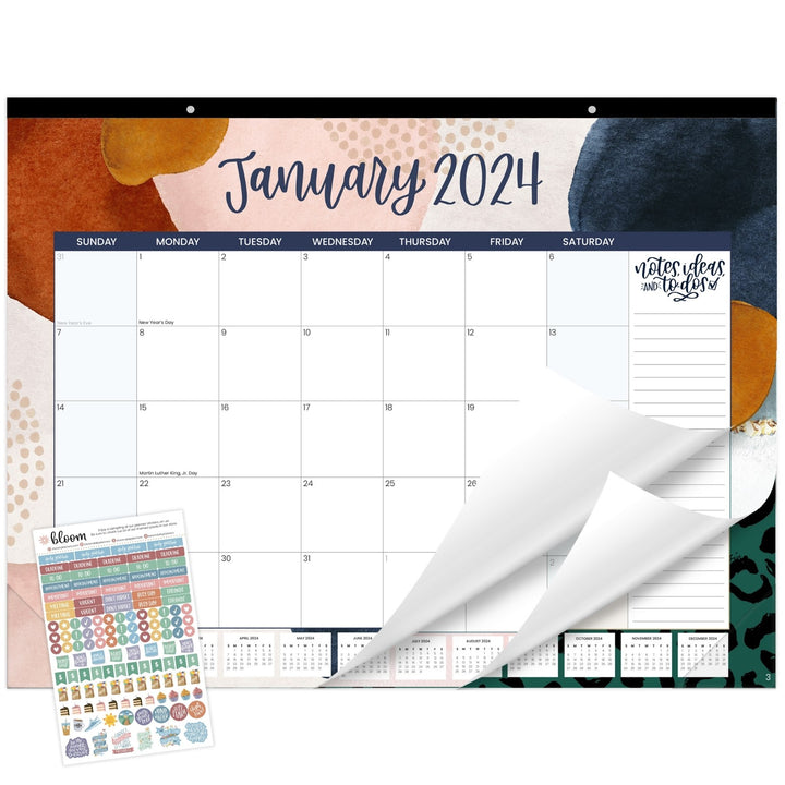 2024 Desk & Wall Calendar, 16" x 21", Seasonal