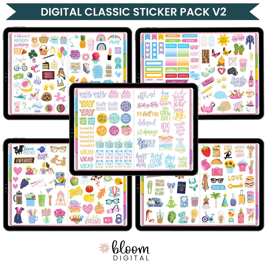 Digital Sticker Pack, Classic Stickers V2