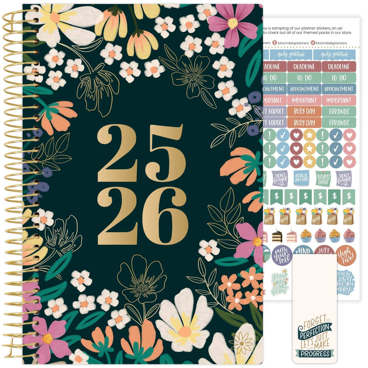 2025-26 Soft Cover Planner, 5.5" x 8.25", Blooming Wildly