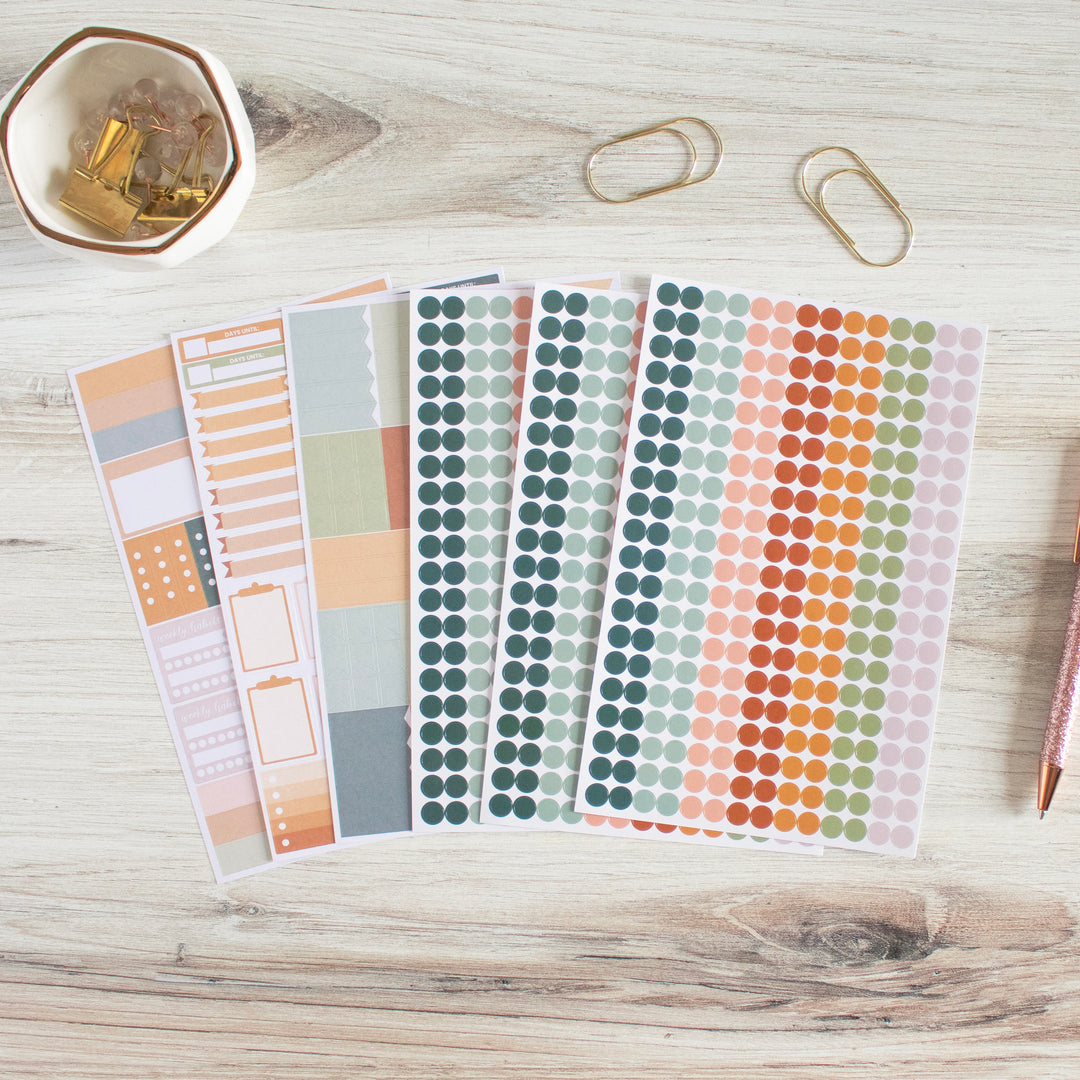 Planner Stickers, Color Coding Pack, Sweater Weather