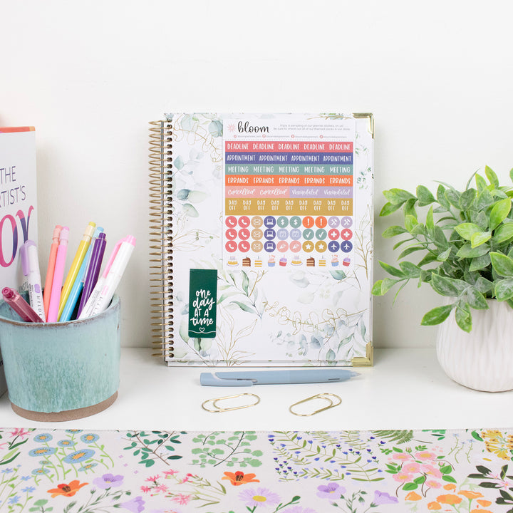 2026 Vision Planner, 7.5" x 9", Eucalyptus, White