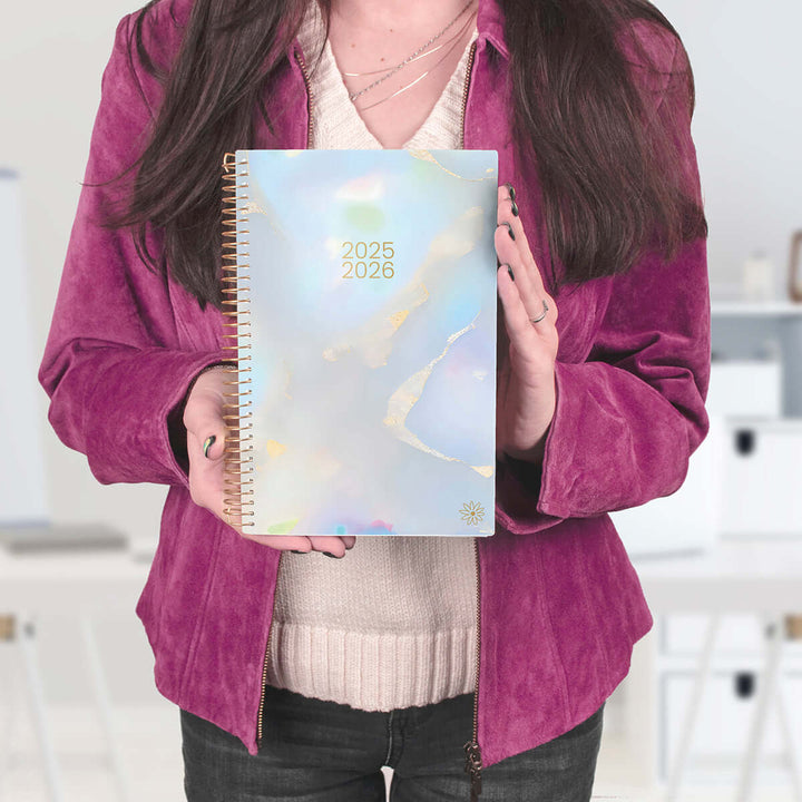 2025-26 Soft Cover Planner, 5.5" x 8.25", Iridescent Opal