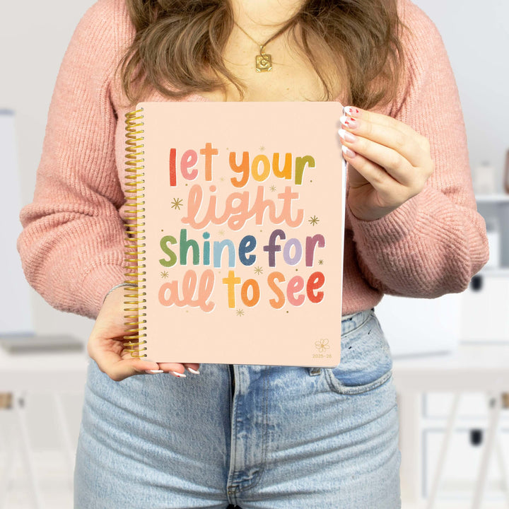 2025-26 Soft Cover Daisy Student Planner, 7" x 9", Let Your Light Shine