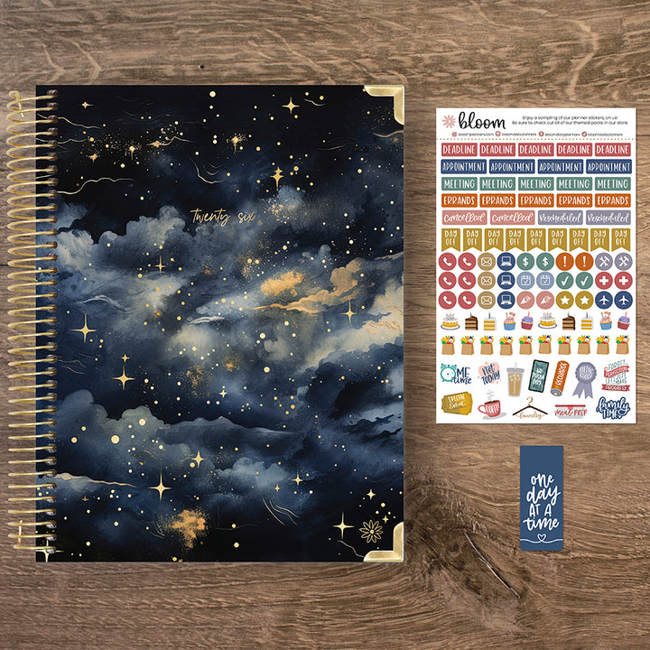2026 Hard Cover Planner, 8.5" x 11", Midnight Sky