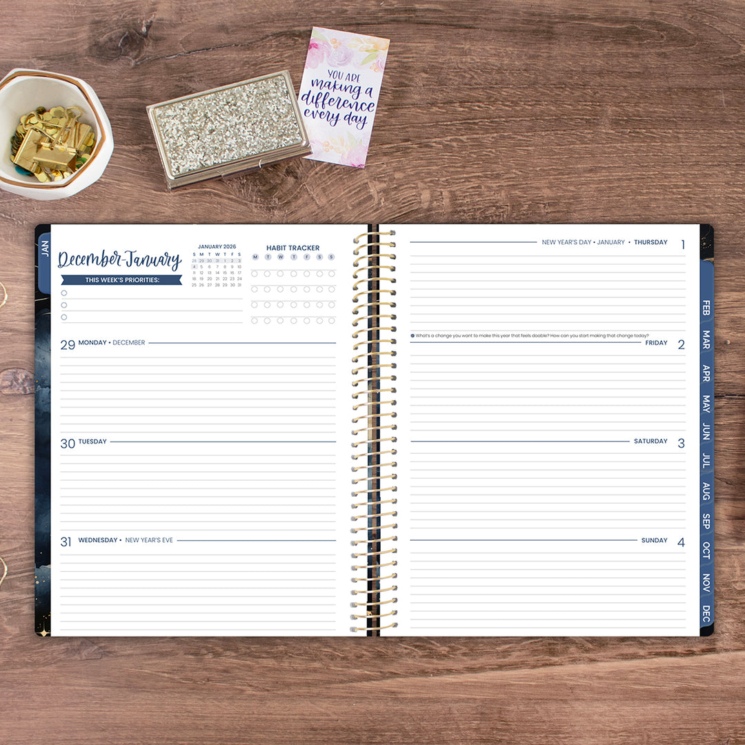 2026 Soft Cover Planner, 8.5" x 11", Midnight Sky