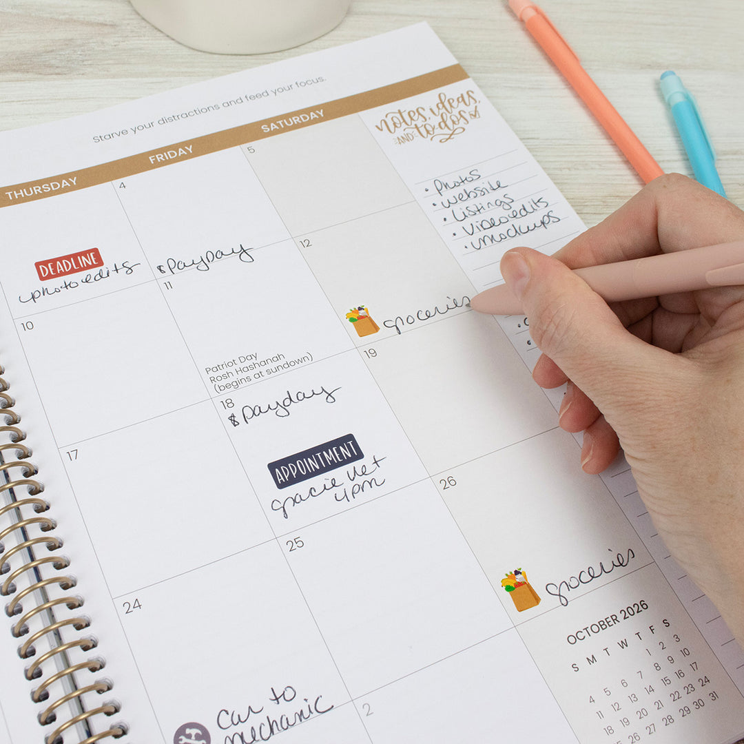 2026 Soft Cover Planner, 8.5" x 11", Moments of Grace