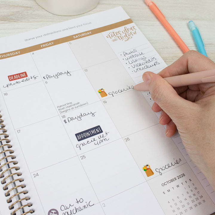 2026 Soft Cover Planner, 8.5" x 11", Ocean Oasis